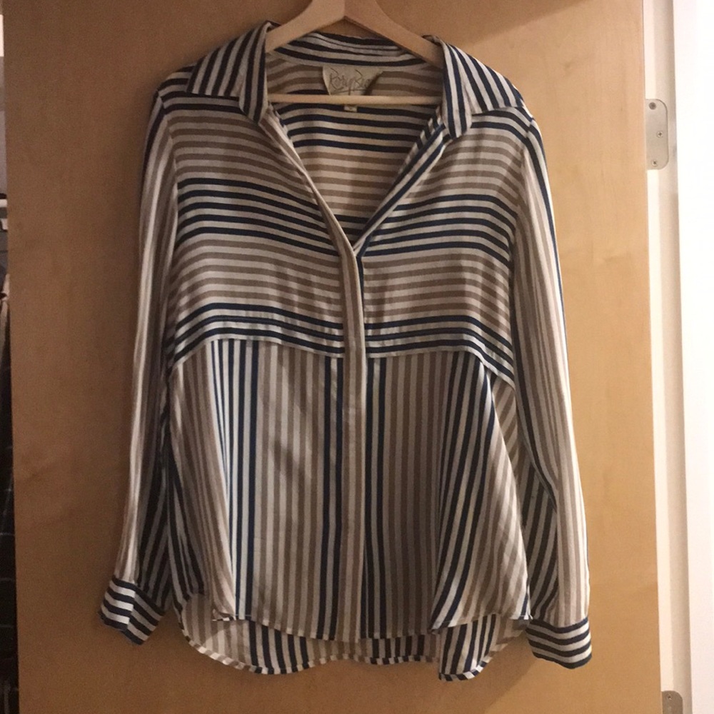 Striped Rory Beca long-sleeve blouse